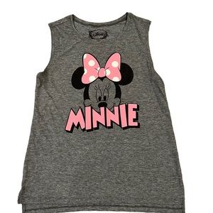 Minnie mouse tank top. Size medium. Color gray.
